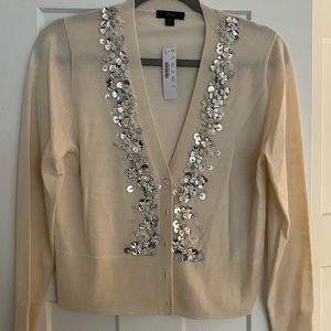 J Crew embellished sweater